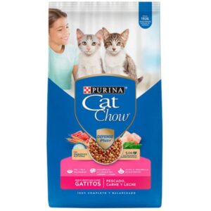 Alimento Cat Chow Gaticos Sabor Pescado, Carne Y Leche x500gr