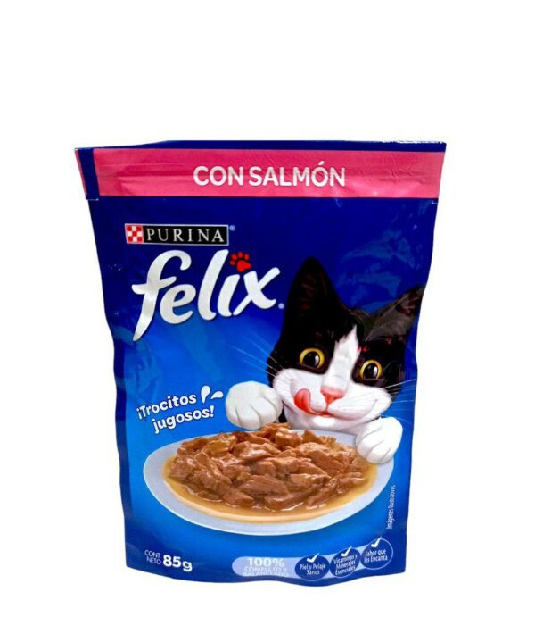 Comida Humeda Para Gato FELIX Pouch Adulto Salmon x85gr