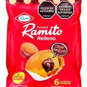 Ponque Ramo Ramito Relleno Avellana 6und x186g