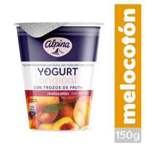 Yogurt Alpina Original Con Trozos De Melocotón x150g