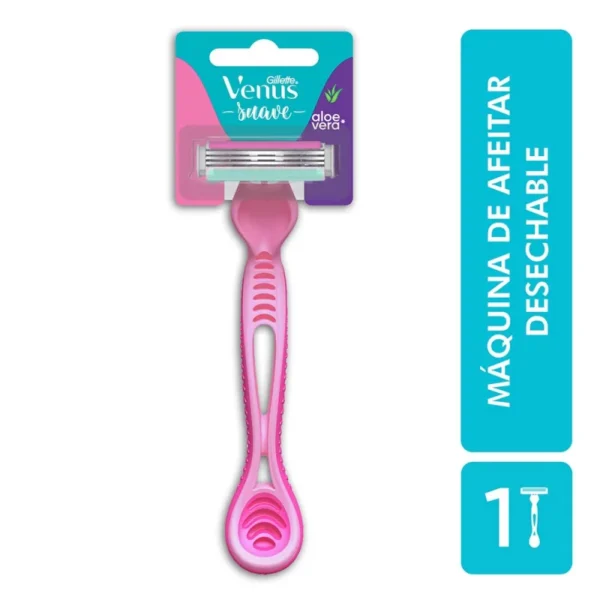 Maquina De Afeitar Gillette Venus Suave Aloe Vera 3 Hojas