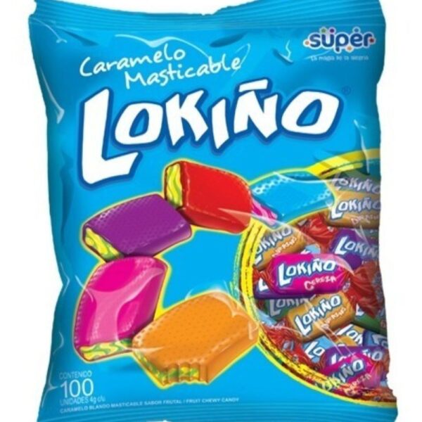 Lokiño Caramelo Masticable 100und X400g